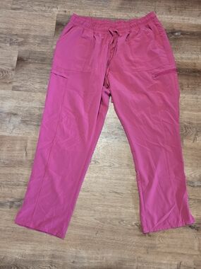 Scrubstar Women's Straight Leg Scrub Pants  Extreme Pink 2XL